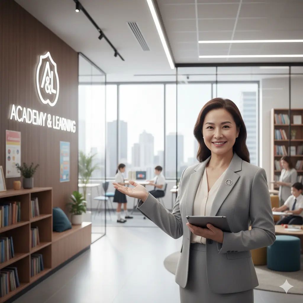 School Asian business owner