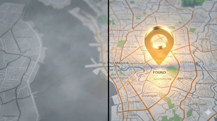 A split screen effect