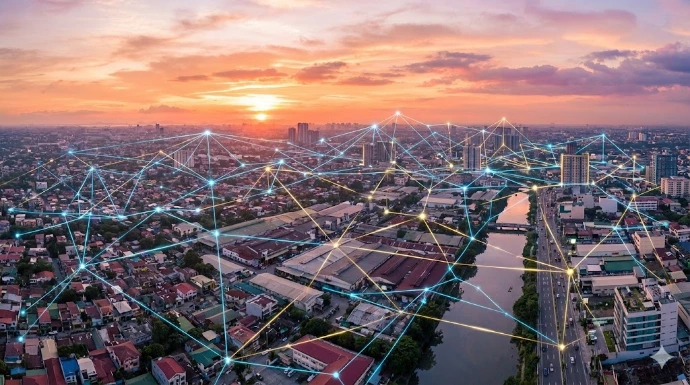 A wide shot of the Valenzuela City skyline
